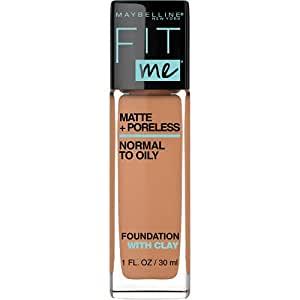 Maybelline New York Fit Me Matte + Poreless Liquid Oil-Free Foundation Makeup, Toffee, 1 fl; oz