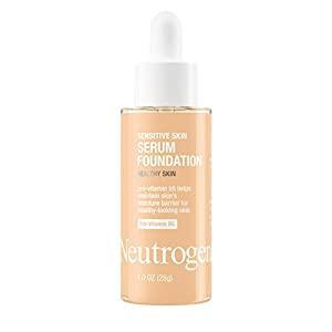 Neutrogena Healthy Skin Sensitive Skin Serum Foundation with Pro-Vitamin B5, Light/Medium 01, 1 oz