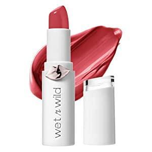wet n wild Mega Last High-Shine Lipstick Lip Color Makeup, Pink Red Strawberry Lingerie