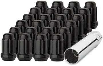 DPAccessories 24 Black 7/16-20 Closed End Spline Tuner Lug Nuts D5241P-2308/24