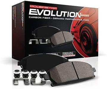 PowerStop Z23-2076 Front Z23 Evolution Sport Carbon Fiber Infused Ceramic Brake Pads with Hardware