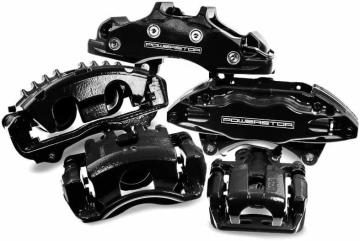 PowerStop S5044BLK Front Pair of High-Temp Black Powder Coated Calipers