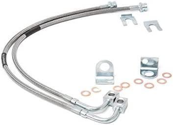 Rough Country Rear Stainless Brake Lines for 2007-2018 Jeep Wrangler JK - 89708