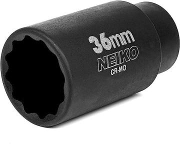 Neiko 02527A 36mm Socket, 1/2” Drive Deep Impact Socket, 12 Point, Axle Shaft Nut Remover