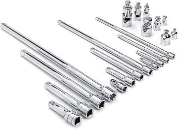 Apex GEARWRENCH 20 Piece 1/4", 3/8", 1/2" Drive Extension, Universal Joint and Adapter Set