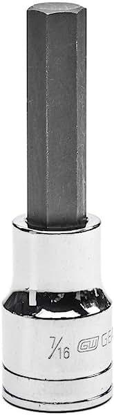 Apex GEARWRENCH 1/2" Drive Mid-Length Hex Bit Socket, 7/16" - 82558