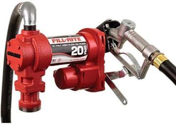 Fill-Rite FR4210H 12V 20 GPM Fuel Transfer Pump with Discharge Hose & Manual Nozzle