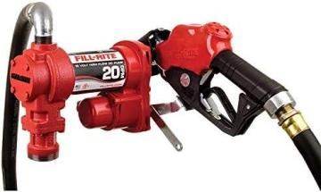 Fill-Rite FR4210HB 12V 20 GPM Fuel Transfer Pump with Discharge Hose & Automatic Nozzle