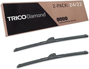 Trico Diamond 24 Inch & 22 inch High Performance Automotive Replacement Windshield Wiper Blades