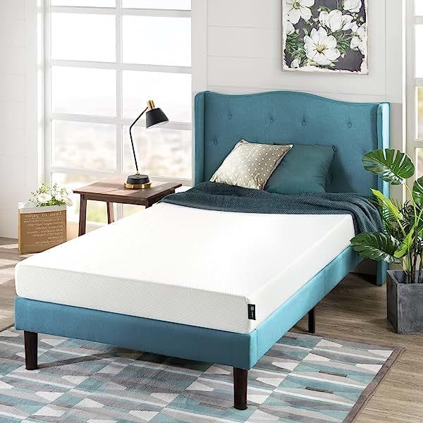 Zinus 6 Inch Green Tea Memory Foam Mattress Bed-in-a-Box Pressure Relieving, Twin, White