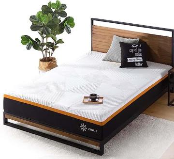 Zinus 10 Inch Cooling Copper ADAPTIVE Pocket Spring Hybrid Mattress-in-a-Box, Twin, Off-white