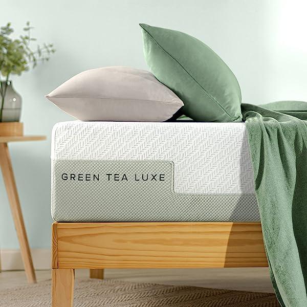Zinus 12 Inch Green Tea Luxe Memory Foam Mattress Pressure Relieving Bed-in-a-Box, King