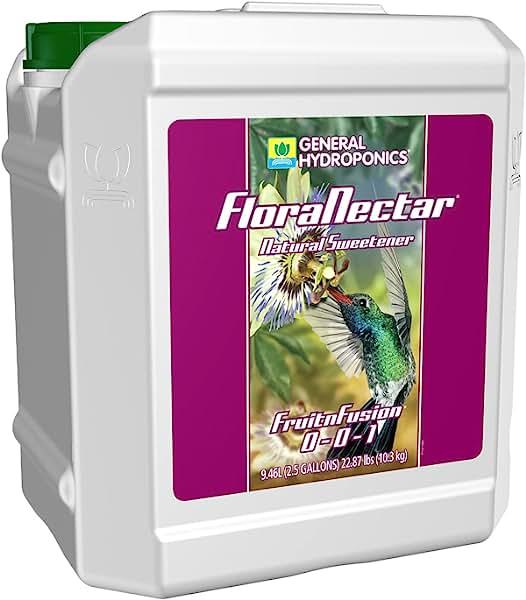 General Hydroponics FloraNectar FruitnFusion, Sweetener, 0-0-1, 2.5 gal.