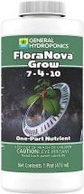 General Hydroponics FloraNova Grow 7-4-10, Robust Strength of Dry Fertilizer, 1-Pint