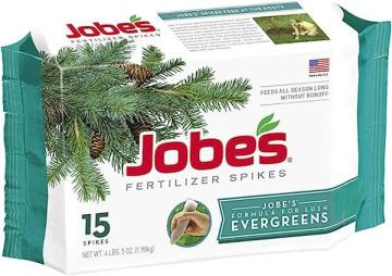 Jobe's Fertilizer Spikes, Evergreen Tree, 15 Count, Slow Release