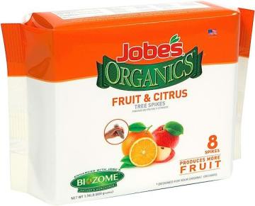 Jobe's Fertilizer Spikes, Fruit and Citrus, 8 Count, Slow Release, Apple, Orange, Lemon, Trees