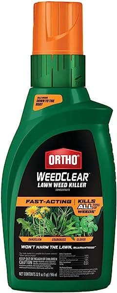 Ortho WeedClear Lawn Weed Killer Concentrate, Fast-Acting Formula, 32 fl. oz.