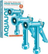 Aqua Joe AJPGN-2PK Full Metal Pistol Grip Hose Nozzle, 2-Pack, Blue