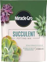 Miracle-Gro Succulent Potting Mix: Fertilized Soil with Premium Nutrition for Indoor Cactus, 4 qt.