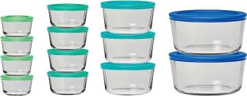 Anchor Hocking 26 Piece Set Round Glass Food Storage Containers