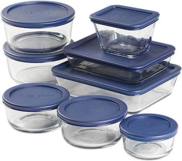 Anchor Hocking 16 Piece Round and Rectangle Glass Food Storage Containers