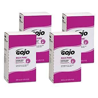 Gojo RICH PINK Antibacterial Lotion Soap, 2000 mL Lotion Soap Refill