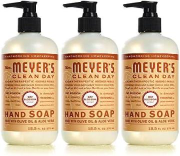 Mrs. Meyer's Hand Soap, Made with Essential Oils, Biodegradable Formula, Oat Blossom, 12.5 fl. oz