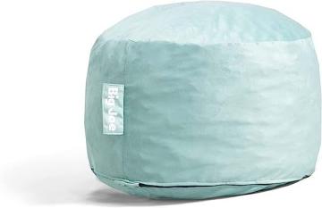 Big Joe Fuf Small Foam Filled Bean Bag Chair, Turquoise Plush, 2ft