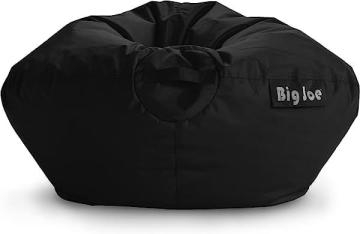 Big Joe Classic Bean Bag Chair, Stretch Black Smartmax, 2ft Round