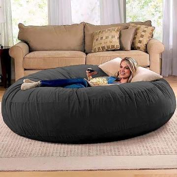 Jaxx 6 Foot Cocoon Large Bean Bag Chairs for Adults, Black