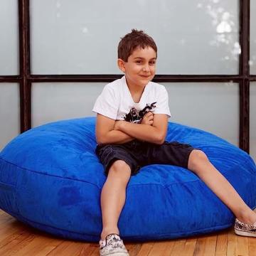 Jaxx Bean Bags Cocoon Junior Kids Bean Bag, 4-Feet, Blueberry Microsuede