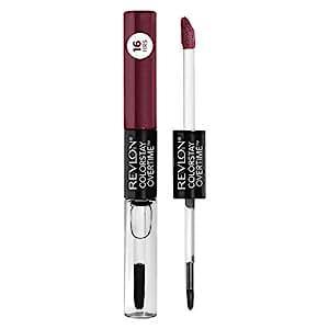 Revlon Liquid Lipstick with Clear Lip Gloss by Revlon, Relentless Raisin (270), 0.07 oz