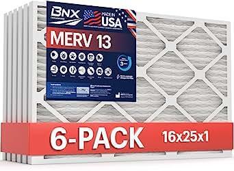 BNX TruFilter 16x25x1 Air Filter MERV 13