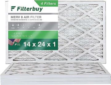 Filterbuy 14x24x1 Air Filter MERV 8 Dust Defense