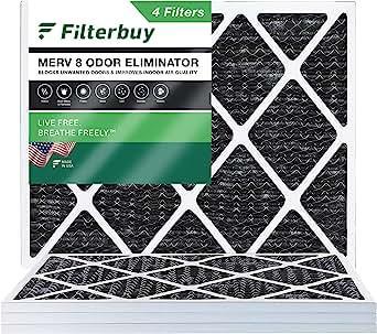 Filterbuy 20x25x1 Air Filter MERV 8 Odor Eliminator