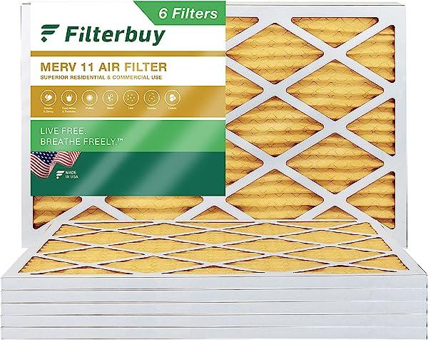 Filterbuy 16x30x1 Air Filter MERV 11 Allergen Defense