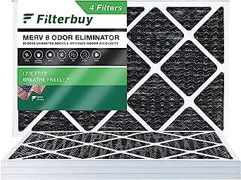 Filterbuy 20x30x1 Air Filter MERV 8 Odor Eliminator