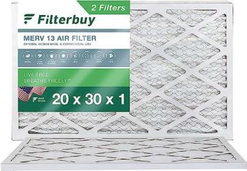 Filterbuy 20x30x1 Air Filter MERV 13 Optimal Defense