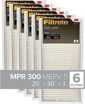 Filtrete 20x30x1 Air Filter, MPR 300, MERV 5