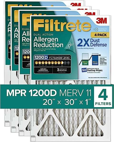 Filtrete 20x30x1 Air Filter MPR 1200D MERV 11