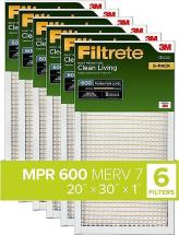 Filtrete 20x30x1 Air Filter MPR 600 MERV 7