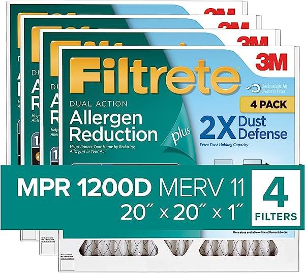 Filtrete 20x20x1 Air Filter MPR 1200D MERV 11