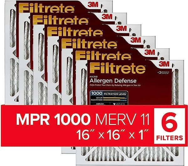 Filtrete 16x16x1 Air Filter MPR 1000 MERV 11
