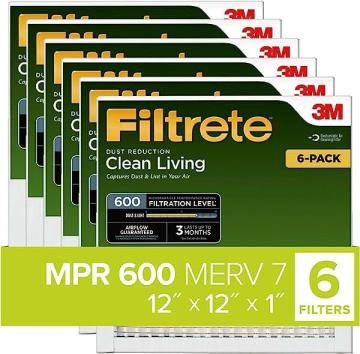 Filtrete 12x12x1 Air Filter MPR 600 MERV 7