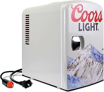 Koolatron Coors Light 4L Portable Mini Fridge, Travel, Gray
