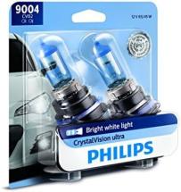 Philips 9004 CrystalVision Ultra Upgrade Bright White Headlight Bulb