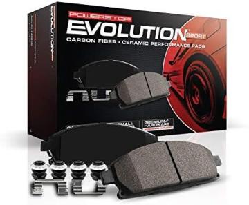 PowerStop Z23-1737 Front Z23 Evolution Sport Carbon Fiber Infused Ceramic Brake Pads with Hardware