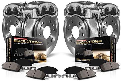PowerStop KCOE4458 Front and Rear Stock Replacement Brake Kit (with Calipers)