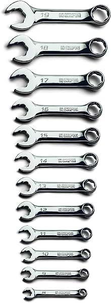 Capri Tools XT90 WaveDrive Pro Combination Wrench Set for Regular and Rounded Bolts (12-Piece)