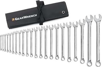 Apex GearWrench 22 Pc. 12 Pt. Combination Wrench Set, Long Pattern, Metric - 81916
